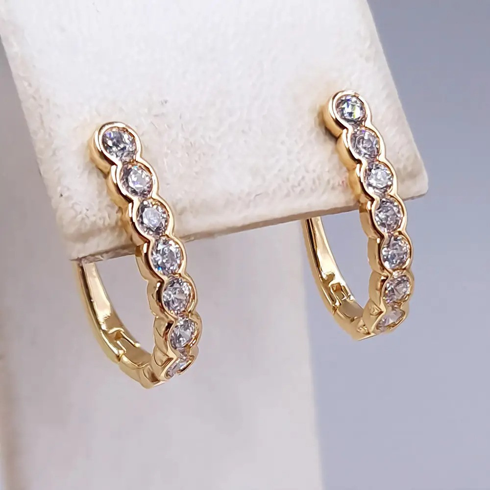 Сережки (1 пара) Xuping. Довжина: 18 мм. Ширина: 3 мм.