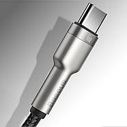 Кабель для швидкої зарядки USB на Type-C BASEUS 6A 66W Cafule Series Metal Data Cable 1м (чорний), фото 7