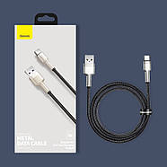 Кабель для швидкої зарядки USB на Type-C BASEUS 6A 66W Cafule Series Metal Data Cable 1м (чорний), фото 10
