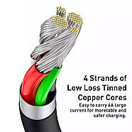 Кабель для швидкої зарядки Type-C на USB Baseus 66W 6A Superior Series Fast Charging (чорний) 1м, фото 4