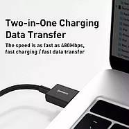 Кабель для швидкої зарядки Type-C на USB Baseus 66W 6A Superior Series Fast Charging (чорний) 1м, фото 6