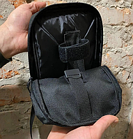 Качественная тактическая сумка с кобурой, вместительная бананка слинг черная из кордури, GP9