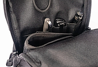 Качественная тактическая сумка с кобурой, вместительная бананка слинг черная из кордури, GP24