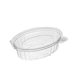 Соусник пластиковий одноразовий овальний 80 PET HF 85,7х53х35мм (50мл) з кришкою, Прозорий 520 шт/ящ