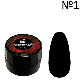 Гель підвищеної щільності / твердий гель-лак для нігтів UNO Solid Nail Gel / Painted Nail Polish, 8 г. No1