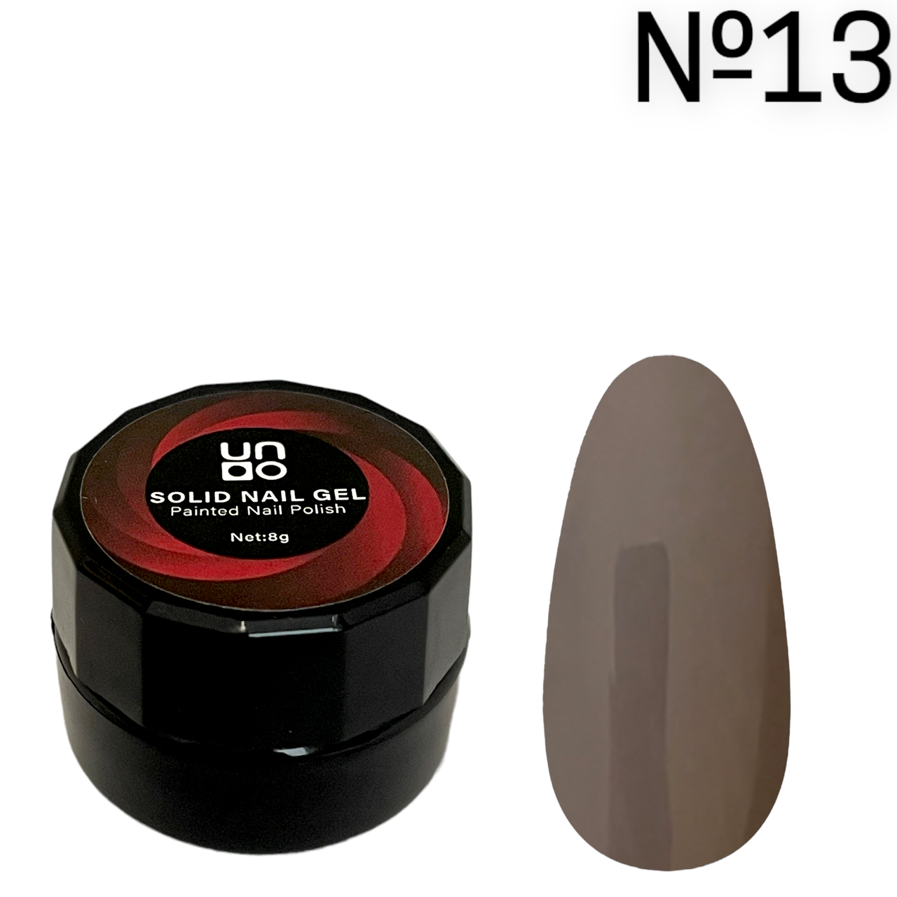 Гель підвищеної щільності / твердий гель-лак для нігтів Solid Nail Gel / Painted Nail Polish, 8 г. No13