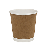 Стакан паперовий двошаровий 110 мл крафт