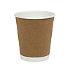 Стакан паперовий двошаровий 180 мл крафт (1/уп/25шт)