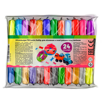 Набір для ліплення з повітряним пластиліном ТМ Lovin 24 кольори 70132