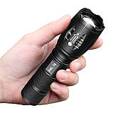 Ручний ліхтар світлодіодний (400LM, Зум, LED, 5 Mode, 18650 / 21700), Ліхтарик без батареї, фото 10