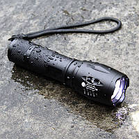 Ручной карманный мини фонарь с зумом (400LM, LED, 5 режимов, 18650 / 21700), Фонарик без батареи