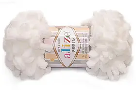Пряжа Пуффі Алізе 55 білий Alize
