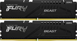 Модуль пам`яті DDR5 2x8GB/4800 Kingston Fury Beast Black (KF548C38BBK2-16)