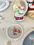 Серветка сервірувальна, гобеленова, Новорічна Ø10 см., фото 4