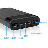 Корпус для зовнішнього акумулятора на 6 АКБ  корпус 6x18650 Power Bank Case Dual USB, фото 3