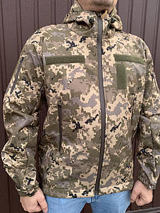 Військова тактична куртка СОФТШЕЛ (Softshell) ПІКСЕЛЬ. Куртка піксельна СОФТШЕЛ ЗСУ