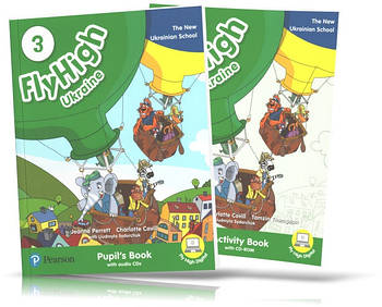 Fly High 3 UKRAINE edition, Pupil's book + Activity Book + Audio CD / Навчитель + Зошит англійської мови