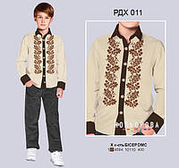 Заготівка під вишивку комбінованої сорочки для хлопчика (5-10 років) ТМ КІЛЬОРОВА РДХ-011