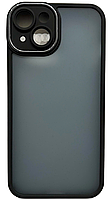 TPU чехол Luxury Metal Lens на iPhone 14 (на айфон 14) черный
