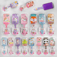 Щітка для волосся сипучі блискітки, в пакеті C 48464