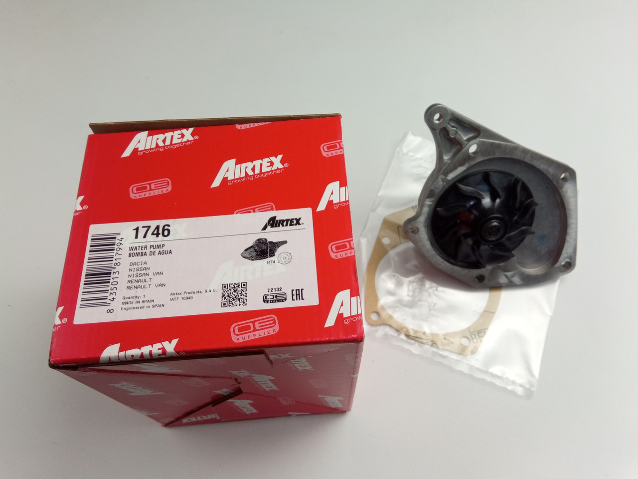 Помпа AIRTEX, RENAULT Kangoo/Clio/Logan/Megane/Scenic 1.5dCi 01-(1746 ...