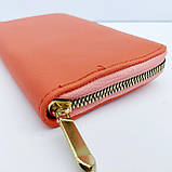 Гаманець жіночий на блискавці колір пудра, фото 3