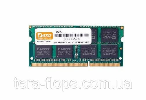 Оперативна пам'ять Dato SO-DIMM 4GB/1600 DDR3 (DT4G3DSDLD16) (D)
