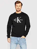 Мужской свитшот теплый Calvin Klein Jeans лонгслив с начесом Кельвин Кляйн Джинс