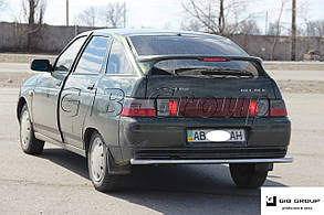 Захист заднього бампера (одинарна нержавіюча труба - одинарний ус) Lada 2110 (96-07)