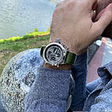 Чоловічий годинник AMST 3003 Silver-Black Green Wristband, фото 7