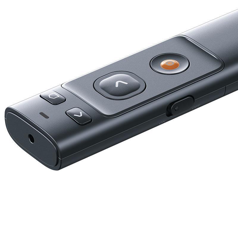 Беспроводная указка-презентер BASEUS Orange Dot Wireless Presenter ACFYB-BOG серая Grey - фото 2 - id-p1326126406