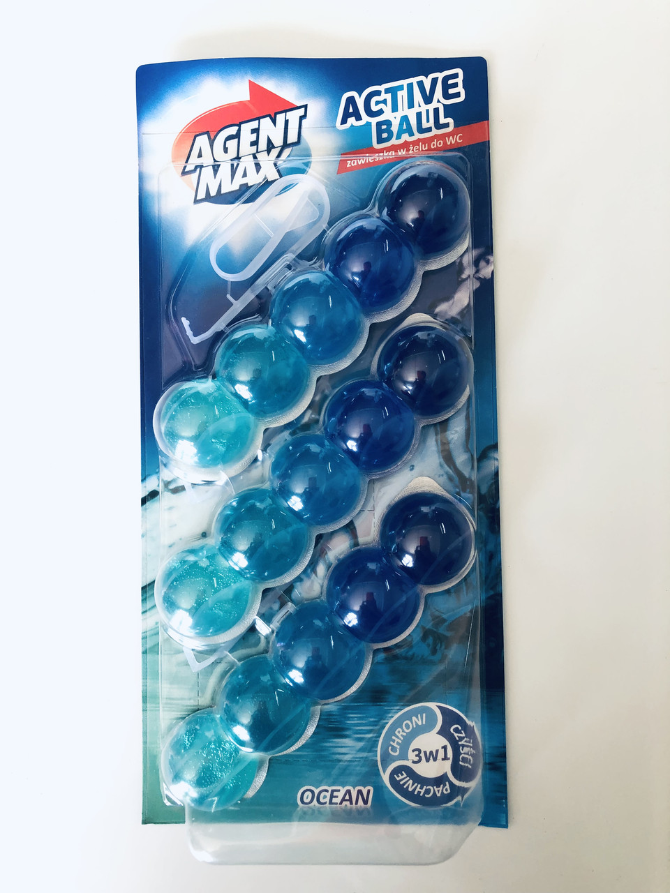 Освіжувач для туалету Agent Max Active Ball Ocean 3 шт.