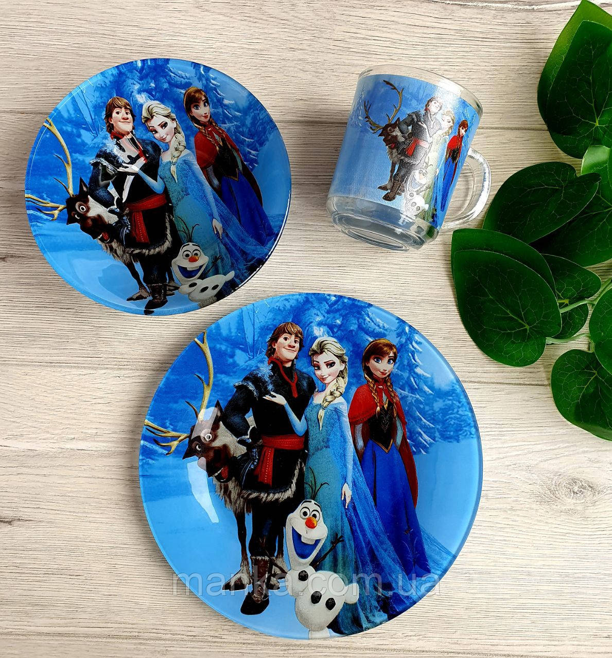 Набір дитячого посуду 3 елемента Крижане серце фроузен, фото 1