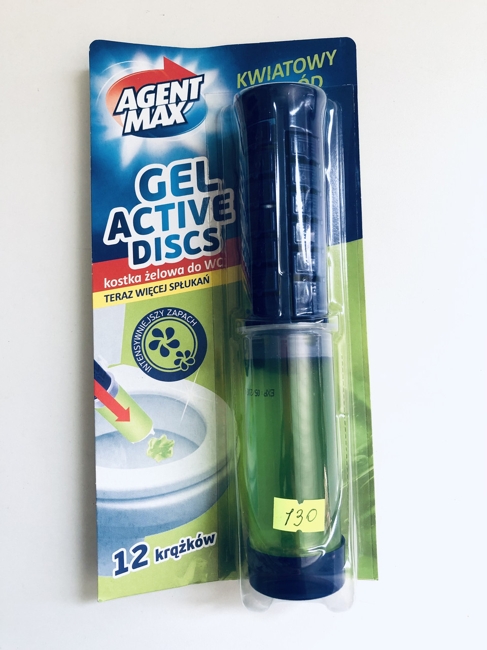 Освіжувач для туалету Agent Max Gel Active Discs (квіткова свіжість) 12 разів