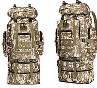 Рюкзак тактический армейский 80л-100 литров пиксель для ВСУ штурмовой походный военный рюкзак