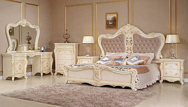 Ліжко 180х200 із 2 тумбочками,бароко, беж., Джоконда, фото 2