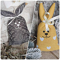 Шитый кролик из ткани, символ года 2023 кролик, ручная работа кролик, игрушка с ароматными травами