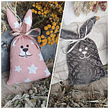 Великодня іграшка кролик, кролик ручна робота на великодній кошик, кролик з духмяними травами, фото 4