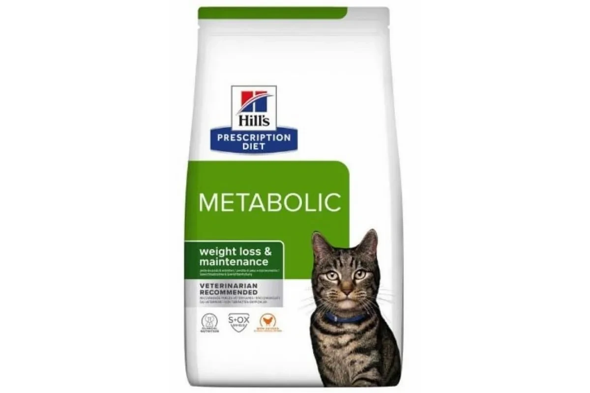 Корм для котів Хіллс Hills PD Feline Metabolic з куркою 1,5кг при ожирінні та зайвій вазі