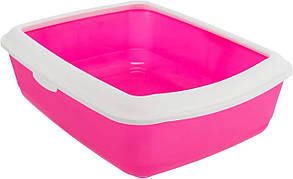 Trixie TX-40182 Туалет для кішок Classic з рамкою рожевий/білий 37х15х47 см
