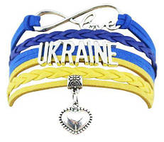 Український браслет для успіху та удачі з символом нескінченності, містичним вузлом і серцем