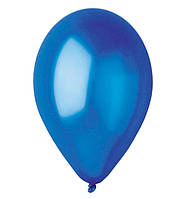 Воздушные шары (25 см) 10 шт, Италия, цвет - синий (металлик)