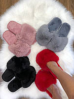 Теплі пухнасті жіночі хутряні кімнатні капці 36 — 41 40-41 телефонуйте перед замовленням