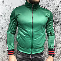 Олимпийка Gucci Technical Jersey Jacket with Gucci Stripe Green