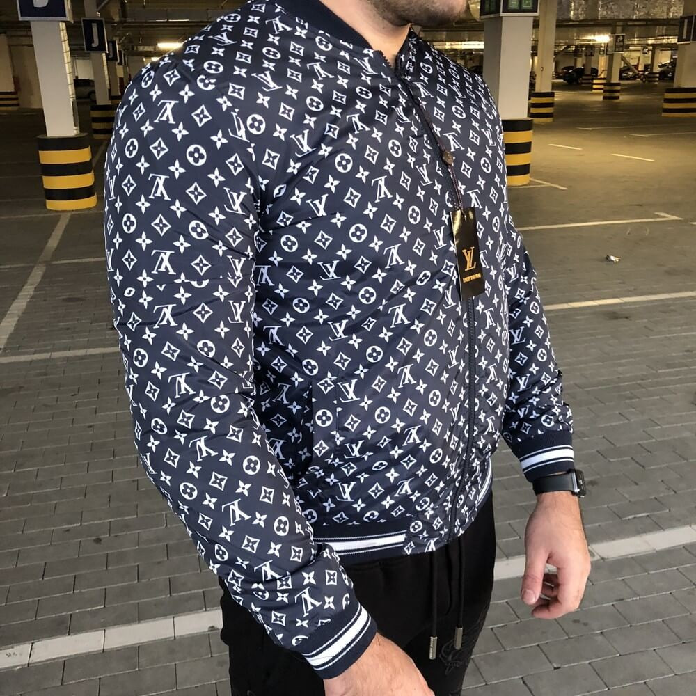 Купить Бомбер Supreme x Louis Vuitton Jacquard Monogram Blue