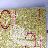 Бісер дрібний прозорий зі світло-жовтою серединкою, фото 2