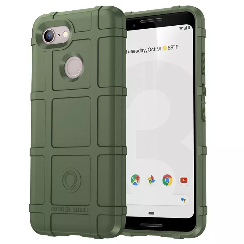 Протиударний чохол бампер Google Pixel 3 зелений гумовий