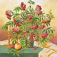 Схема для вишивання бісером на натуральному художньому холсті "Гроно горобини" Абрис Арт AC-219