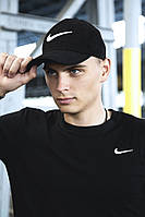 Кепка nike черная белое лого найк