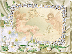 Набір для вишивання бісером на натуральному художньому холсті "Ніжні лілії" Абрис Арт AP-005